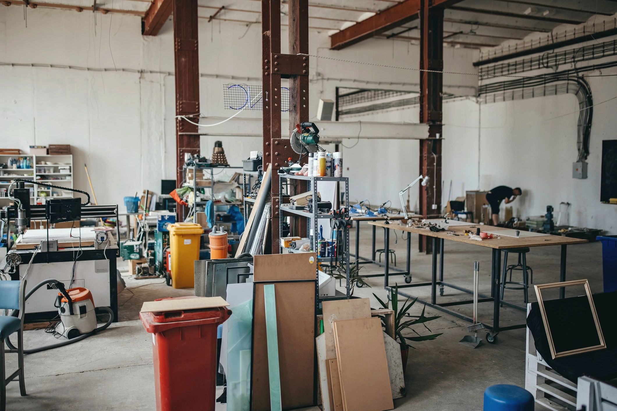 Workshop or studio interior with equipment
